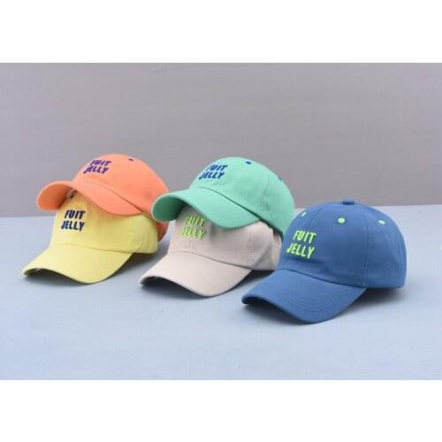 Baby Baseball Caps Embrodiered Letter Outdoor Sport Hip-Hop Sunproof toddler hat 3-8 years Adjustable Peaked Cap colorful 2021