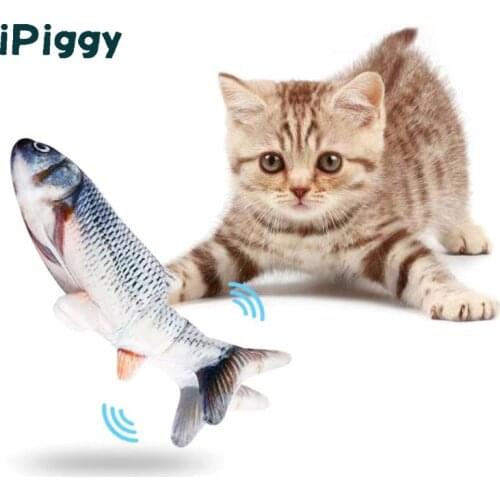 Electric Fish Toy 30CM USB Charging Simulation Fish Toy Cat Play Chewing Training Pet Dog Supplies Set Toys for Children