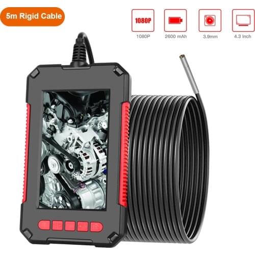 P40 Portable Handheld Industrial Endoscope Borescope Inspection Camera IP67 Waterproof 5.5mm Lens Built-in 6pcs Adjustable LEDs