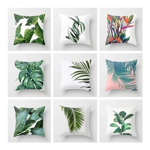Nordic Cojines Decorativos Cuscini Decorativi Sierkussen Hoes 45x45 Cm Poszewki Na Poduszki Dekoracyjne Tropical Leaf Pillow