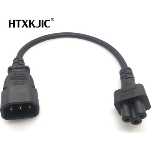 IEC 320 C14 Male Plug to C5 Female Adapter Cable IEC 3 Pin Male to C5 Micky.PDU PSU Power Converter Cord ,30CM