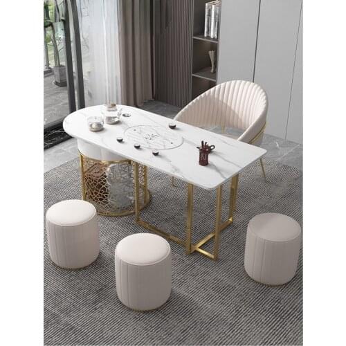 Chair combination modern simple household rock board tea table tea making table office table integrated tea making table