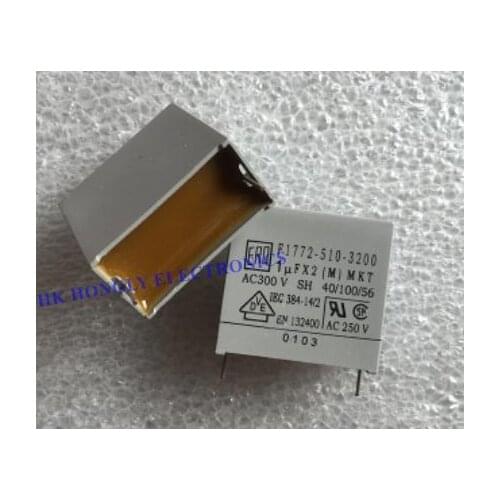 10PCS F1772 MKT X2 1.0UF 105 300Vac M P=27.5MM Capacitor