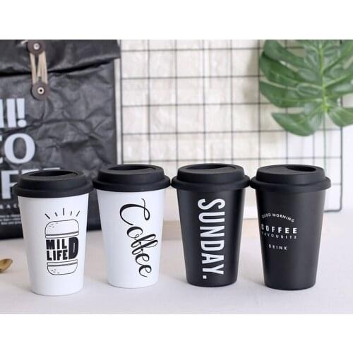 Creative Stainless Steel Cup with Silicone Cover Nordic Style Office Coffee Cup Food Grade Stainless Steel Juice Cup Coffee Cup