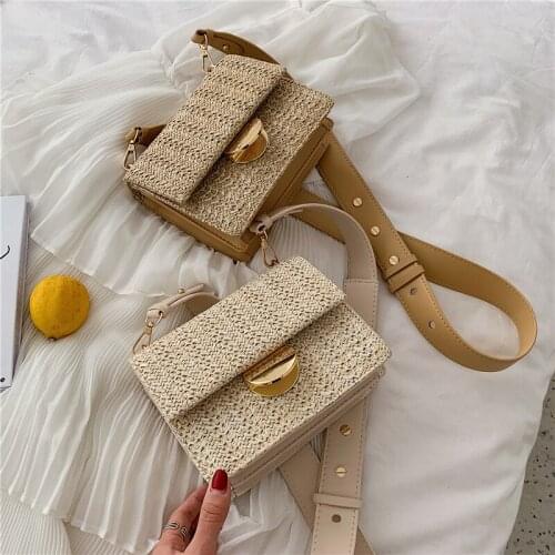 Summer Bohemian Mini Weaving Crossbody Bags 2020 New Style Women Leather Purses Handbags Female Travel Shoulder Messenger Bag
