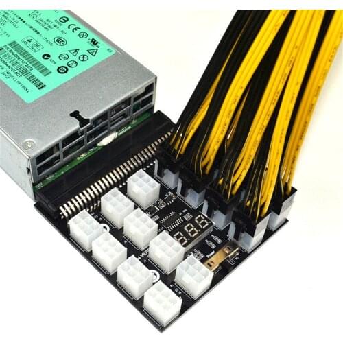 PCI-E 12V 17x 6Pin Power Supply Breakout Board Adapter for HP Server PSU GPU
