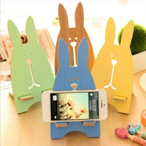 Portable Phones Fixed Holder Cute Rabbit Mobile Phone Holder Home Decor Creative Storage Rack Desktop Shelf Organizer Estanteria
