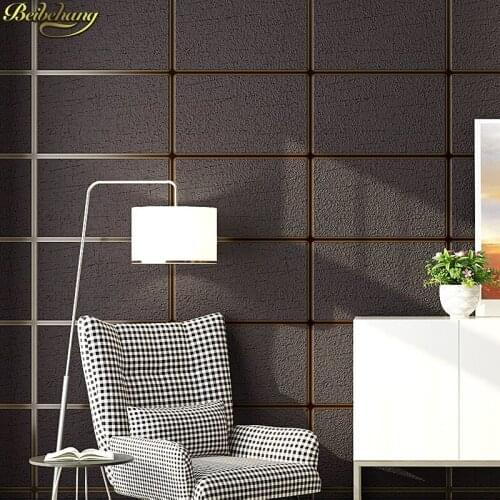 Beibehang Simple modern deer skin wallpaper marble non-woven square brick lattice TV background walls wall papers home decor