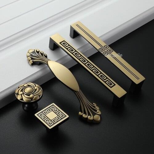 Knurled Kitchen Cupboard Pull Wardrobe Door Hardwares Copper Brass Drawer Cabinet Handles Antique Knob