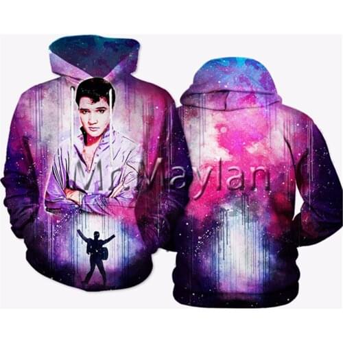 The King Elvis Presley 3D Print Hoodies Men/women hiphop streetwear outwear Fans Galaxy Hood Sweatshirts Jacket Top Clothes RT77