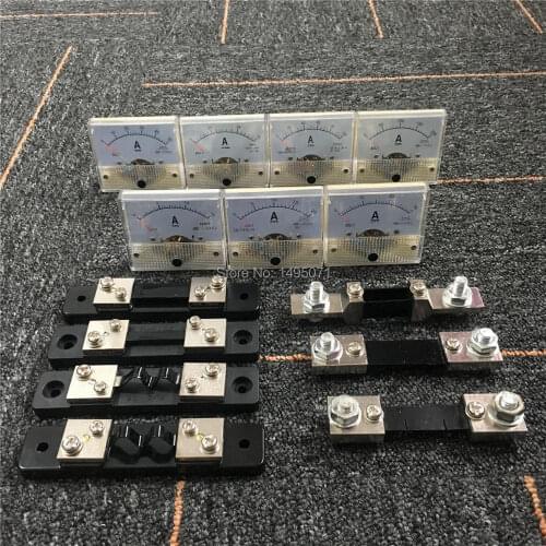 85C1 Current Ammeter Analog Amp Panel Meter Mechanical Pointer DC 15A 20A 30A 50A 75A 100A 200A w External Shunt Resistor 75mV