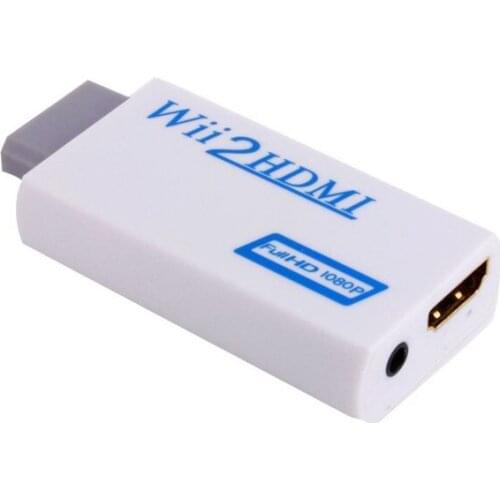 100PCS For Wii to HDMI 480p 1080P Converter Wii2HDMI Adapter 3.5mm Audio Video Output Full HD 1080P Output Upscaling