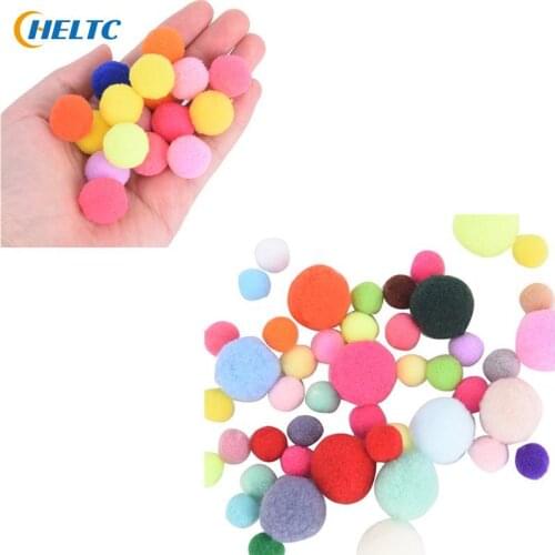 100Pcs/lot Round Felt Balls Pom Poms Craft Wedding Decoration DIY Soft Pompoms Balls Kids Toys Sewing Accessories 10/20mm