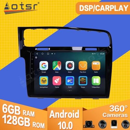 128GB For Volkswagen VW Golf 2014 2015 - 2018 Android Car Tape Radio Recorder Video Player Carplay GPS Navi Multimedia Head Unit