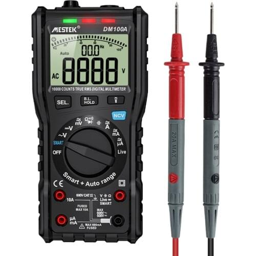 MESTEK DM100A Digital Multimeter Universal Meter 10000 Count AC/DC Voltage AC/DC Current Resistance Capacitance Measurement