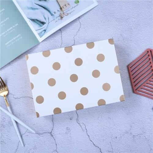 Golden dot macarons box Paper Packaging Box Cookie Containers packing ball Wedding cupcake Boxes 10pcs/lot