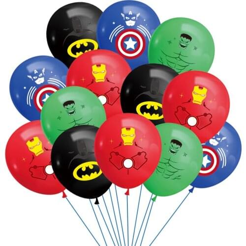 12inch Super Hero Anniversar Latex Balloons SuperBalloons Set Kids Birthday Party Decoration Baby Shower Balloons