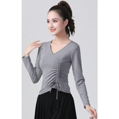Latin Dance Top for Women Training Clothes New Female Modal Long Sleeve Body Clothes Modern Dance Square Dance Dancing Clothes