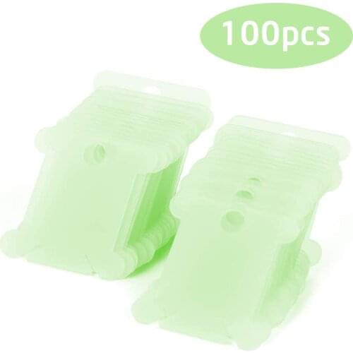LMDZ 100 Pcs Plastic Floss Bobbin, Sewing Thread Winding Plate Board Card for Cross Stitch Embroidery Thread Bobbins
