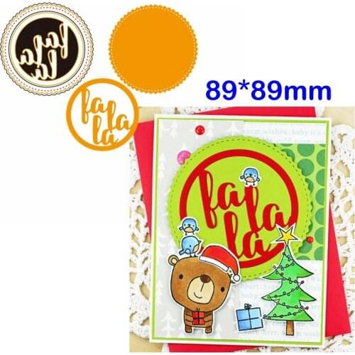 Lalala In Circle Metal Cutting Dies Word In Circle Die Cuts For Card Making Scrapbooking Decoration Crafts New 2019