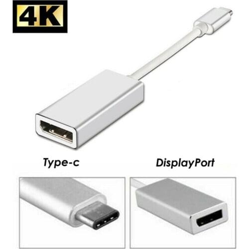 Mini Display Port Metal Plastic Adapter Converter Cable Type-C USB 3.1 to Display Port DP 4K HD Video Adapter Converter Cable