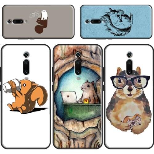 Cartoon Squirrel Case For POCO F3 M3 Pro POCO X3 Pro Coque For Xiaomi Mi 11 Ultra 10T Pro Mi Note 10 Lite