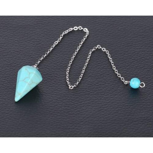 Small Size Reiki Healing Pendulums Natural Stones Pendant Amulet Crystal Meditation Hexagonal Pendulum for Men Women