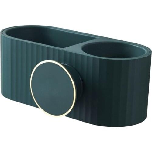 Nordic Style Hair Blow Dryer Holder Hanging Rack Wall Mounted Adhesive Storage Organizer Shelf with Plug Wire Hook Bathroom