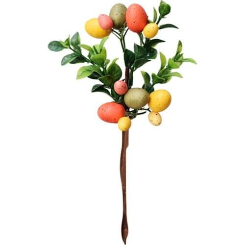 New Easter Egg Tree Decoration Artificial Green Leaf Vases Cutting Simple Desktop Ornaments SCI88