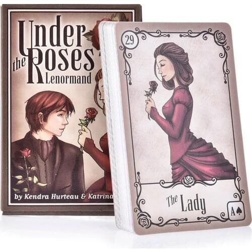 Hot Under The Roses Lenormand Oracle Tarot Cards Set Deck Game English Divination Tarot Game Card With PDF Guidebook