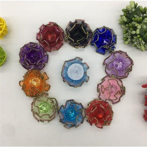 Sand belt Sequins Rhinestone artificial 3D flowers Handmade christmas wreath artificial flowers for home decoration accessories