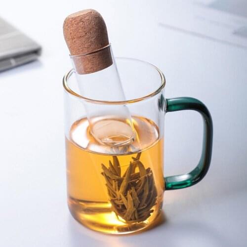 Sturdy Tea Strainer Heat-resistant Cold Resistant High Borosilicate Glass Equal Gap Transparent Glass Tea Tube for Daily Use