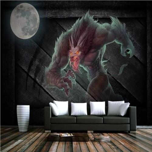 Retro board game werewolf kill KTV theme restaurant tooling background wall manufacturers wholesale wallpaper mural custom photo