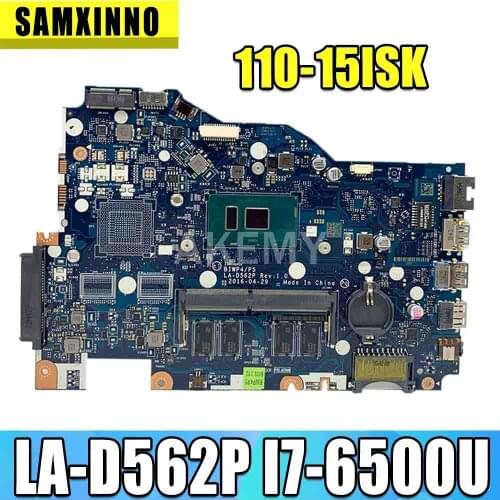 SAMXINNO BIWP4/P5 LA-D562P Motherboard For Lenovo Ideapad 110-15ISK LA-D562P Laotop Mainboard with I7-6500U 4GB RAM