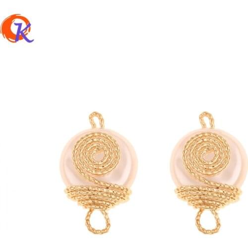 Cordial Design 30Pcs 12*18MM Jewelry Accessories/DIY Making/Genuine Gold Plating/Hand Made/Imitation Pearl/Earrings Connectors