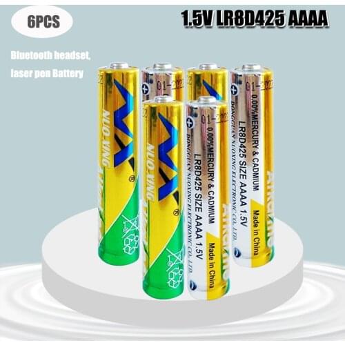 6PCS AAAA Battery 1.5V LR61 AM6 Alkaline Battery MN2500 E96 4A Dry Primary Battery