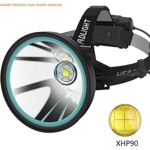 XHP90 strong headlight USB rechargeable large light cup outdoor waterproof high-power LED sensor headlight battery display