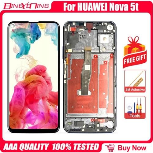 Display For Huawei Nova 5t LCD Display Screen Touch Digitizer Assembly Honor 20 YAL-L21 LCD Screen With Frame