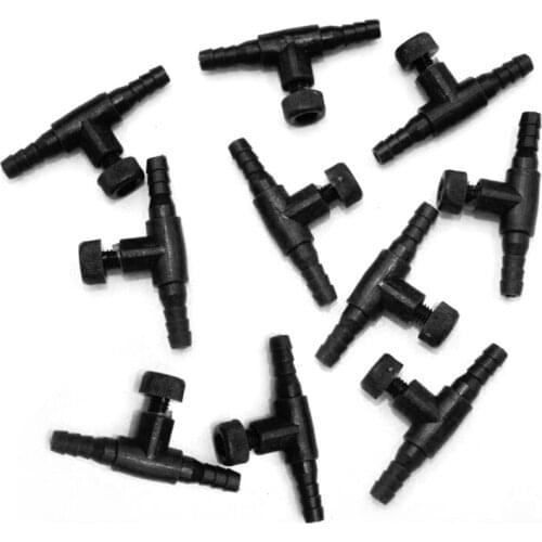 10 Pcs T-Shaped Aquarium Air Pump Control Valve Tee Connector Aeration Pump Drop Ship