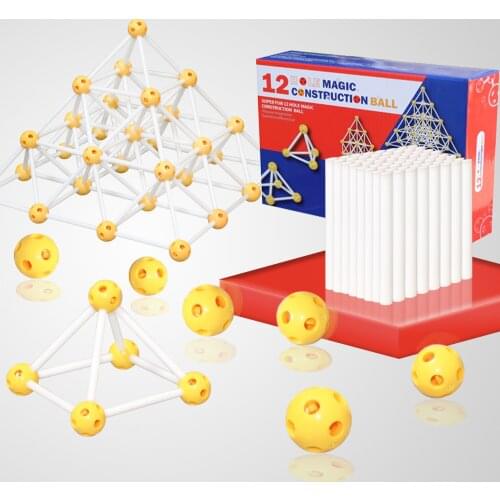 130PCS 12-Hole Kids Building Blocks DIY Magic 3D Robot Construction Educational STEM Without Magnetic Children Toys