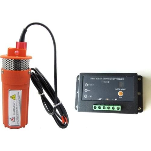 24V DC Solar Submersible Water Pump+15A Controller Farm & Ranch 230FT+ Lift DC Well Pump