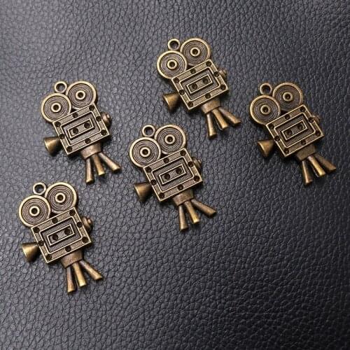 3pcs/lot Antique Bronze Retro Camera Charm Metal Pendants DIY Necklaces Bracelets Jewelry Handicraft Accessories 39*25mm P694