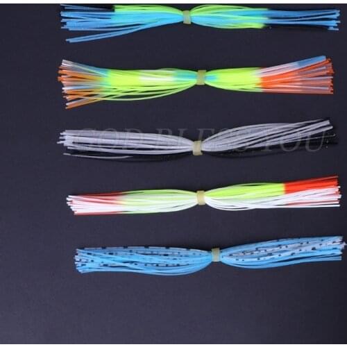 40Pcs/Strands Fishing Skirts Silicone Rubber Jig Squid Lure Spinner Bait Thread Drop Shipping