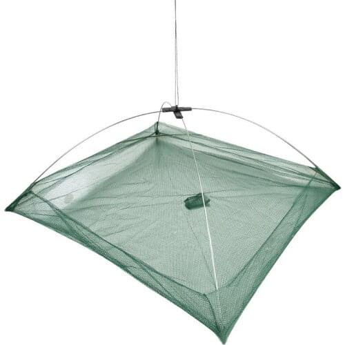 50 x 50 cm Umbrella Crab Koeder Throw Fishing Senkmasche Green Plastic