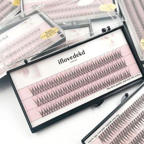 60 cluster/box Individual eyelashes 0.07 cluster eyelash extension 3D lashes natural false eyelashes wholesale Lash