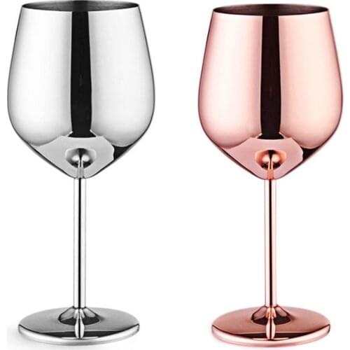 500mL Stainless Steel Juice Drink Champagne Goblet Drum Shape Red Wine Cup Party Barware Kitchen Tools For Dropshipping