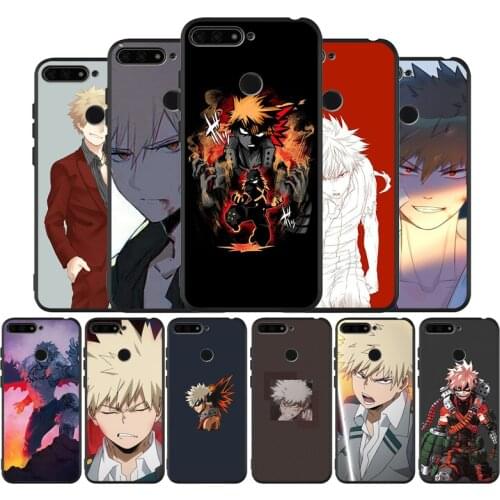 Anime Katsuki Bakugou black Silicone Phone Case For Huawei honor 30 20 Pro 8 8X 9 10 20 Lite Mate 10 20 30 Lite Pro cover
