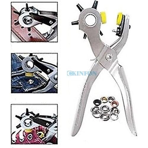 DHL 50PCS Multi-Functional Punch Complete Home Mending Solution Belt Hole Punching Pliers