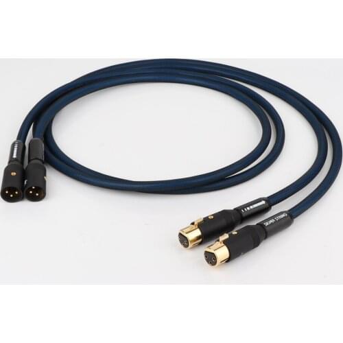 Hi-End Type 5N OFC pure copper silver plated 2 XLR Male to 2 XLR Female interconnect Cable