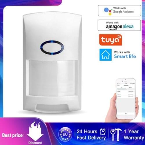 Tuya Smart WiFi Infrared Detectors Outdoor Wireless PIR Alarm Motion Sensor Smart Home Compatible With Tuya/Smart Life APP